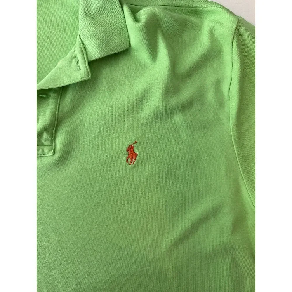 Ralph Lauren Polo Shirt Mens Large Green Embroidered Pony Preppy‎ Corpcore